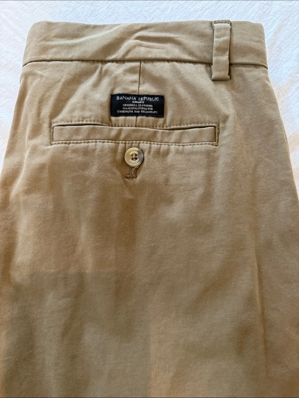 Banana Republic Aiden Str. Chino 33X34 Acorn Color darker tan Brown Pants
